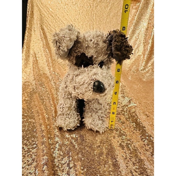 TY 11” Plush BOGGS Puppy Classic Beanie Buddy Gray Brown Curly Terrier 2009 Spot - Picture 7 of 8